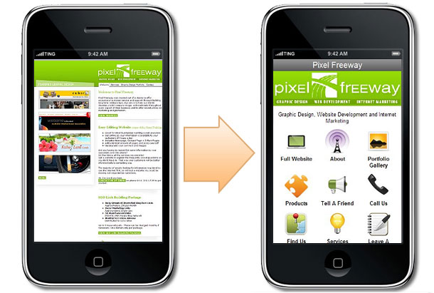 Mobile Friendly Version of Pixelfreeway website